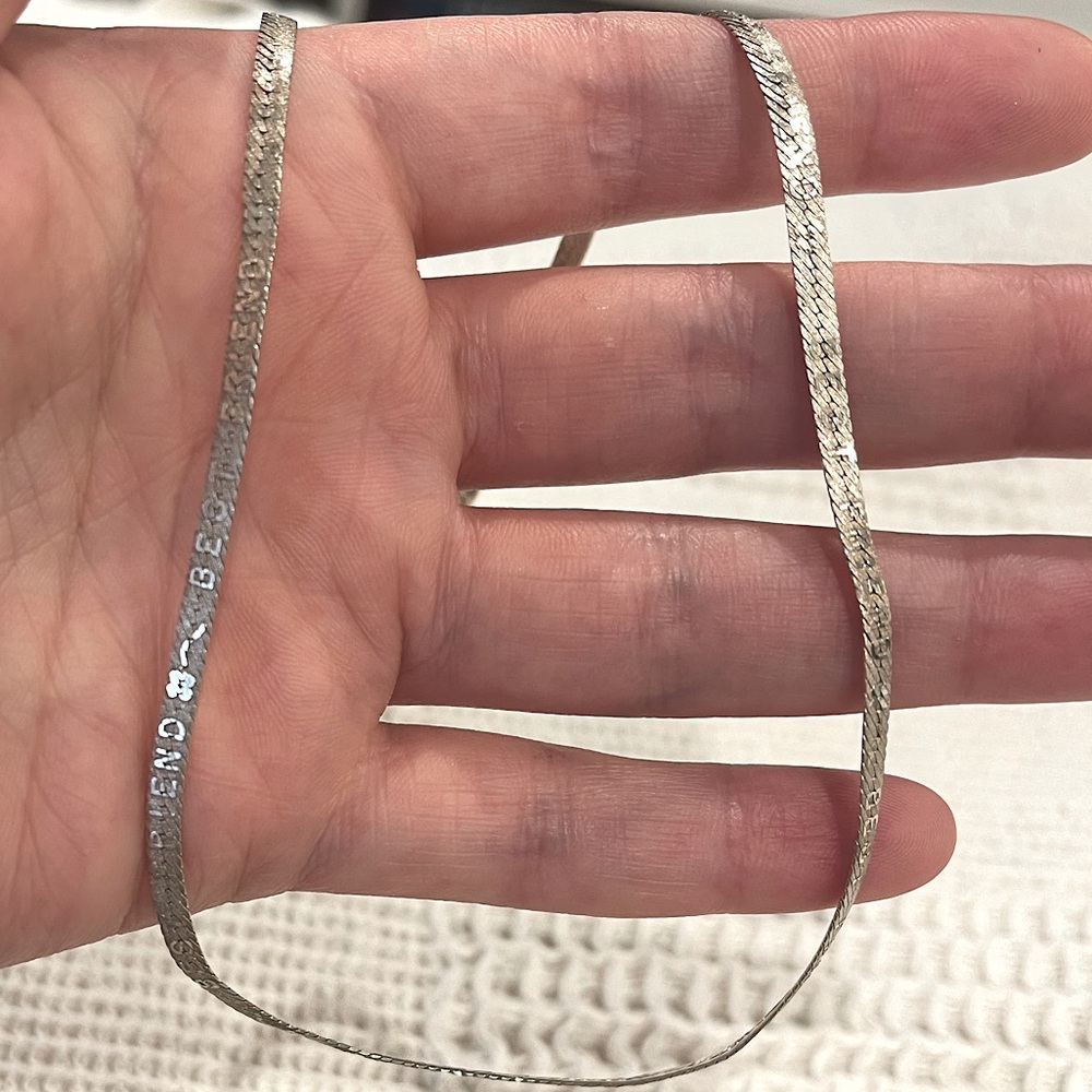 Vintage ‘Best Friend’ 925 Sterling Silver Necklace 18”